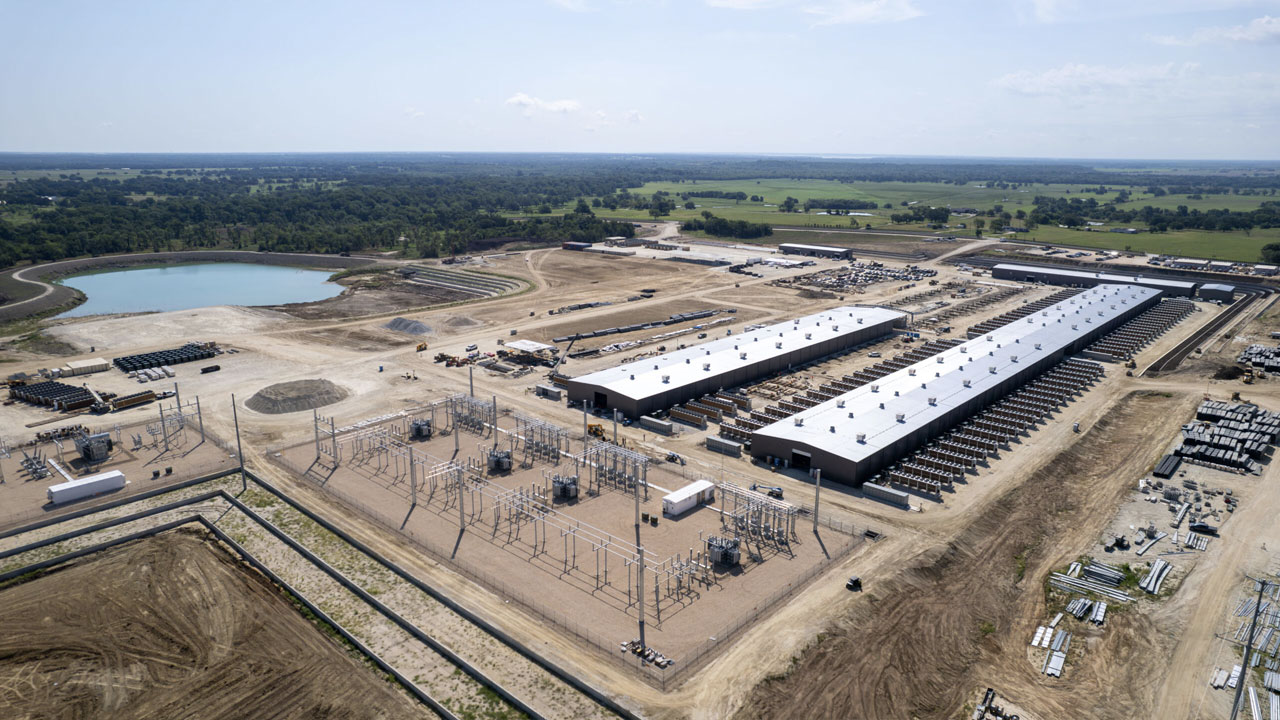 View of the Corsicana site